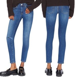 Frame Le Skinny de Jeanne Size 25 Light Wash Distrissed